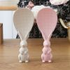 1pc Cute Rabbit Non-Stick Rice Scoop; Bunny Shape Standable Rice Scooper; Household Rice Cooker Rice Spoon; Cartoon Rice Spoon - Beige Color