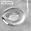 2Pcs 4.53in Kitchen Sink Strainer Stainless Steel Mesh Drain Basket Stopper 0.74 Wide Rim Food Catcher Sink Waste Plug - Grey