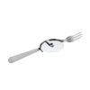 Pizza Cutter Knife with Fork Stainless Steel Portable Dual-Use for Pizza, Pies, Waffles and Dough Cookies Baking Tools - stainless steel