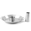 1pc Stainless Steel Round Roasting Pan; Chicken Roaster Rack Holder; 12.4inch/31.5cm; Thanksgiving Gift; Dishwasher Safe - 12.4-inch Baking Dish