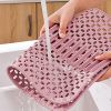 1pc Kitchen Silicone Drain Mat; Kitchen Sink Protection Anti-Scratch Mat; Non-Slip Card Bowl Card Position Mat; 16.93*12.6inch - Grey - 1PC