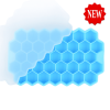 1pc Ice Tray Mold Honeycomb Silicone Ice Tray Hexagonal Ice Tray 37 Honeycomb Ice Trays - Purple