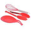 Cooking Baking 10 PCS Spatula Set High Heat Resistant Kitchen Utensil Set  - Red - Kitchen Tools 12 Pcs