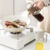 1pc Thickened Glass Mist Oil Spray Pot; Kitchen Utensils; Barbecue Oil Spray Bottle - White-250ml