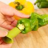 1pc/Pack; Green Peppers; Tomatoes; Fruit And Vegetable Corer - Green