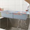 Kitchen Sink Retractable Wash Rack Collapsible Over The Sink Colander Dish Fruit Vegetable Strainer Drainer Basket for Kitchen - blue