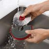 Pizza Cutter Wheel with Sharp Blade Pizza Slicer Comfortable and Safety Rubber Guard Easy to Cut and Clean Pizza Roller Blade - red
