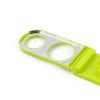Boiled Egg Slicer Stainless Steel Double Head Egg Slicer Cutter Egg Slicer and Cutter for Egg Ham Mushrooms Banana Kitchen Gadget Tool - green