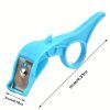 1pc; Portable Fruit Peeler; Stainless Steel Ring Pear Orange Kiwi Peeling Knief; Multi-functional Potato Vegetable Kitchen Dining Tool - Pink