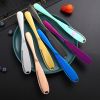 1pc; Stainless Steel Butter Knife; Cheese Cheese Knife; Butter Knife; Bread Jam Knife; For Baking Cream - Multi Color