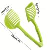 1pc Tomato Slicer Holder; Lemon Cutter; Round Fruits Vegetable Cutting Tools; Handheld Multi Purpose Tongs; Kitchen Gadget - Green