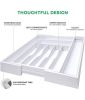 Adjustable Expandable Kitchen Utensils Drawer Organizer  For Bamboo Flatware Organizer - White