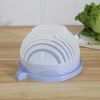 1pc Fruit Salad Cutter Fruit & Vegetable Cutting Bowl Salad Bowl - Green