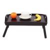 Foldable Curved Breakfast Tray Brown--YS - as picture