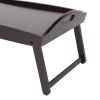 Foldable Curved Breakfast Tray Brown--YS - as picture